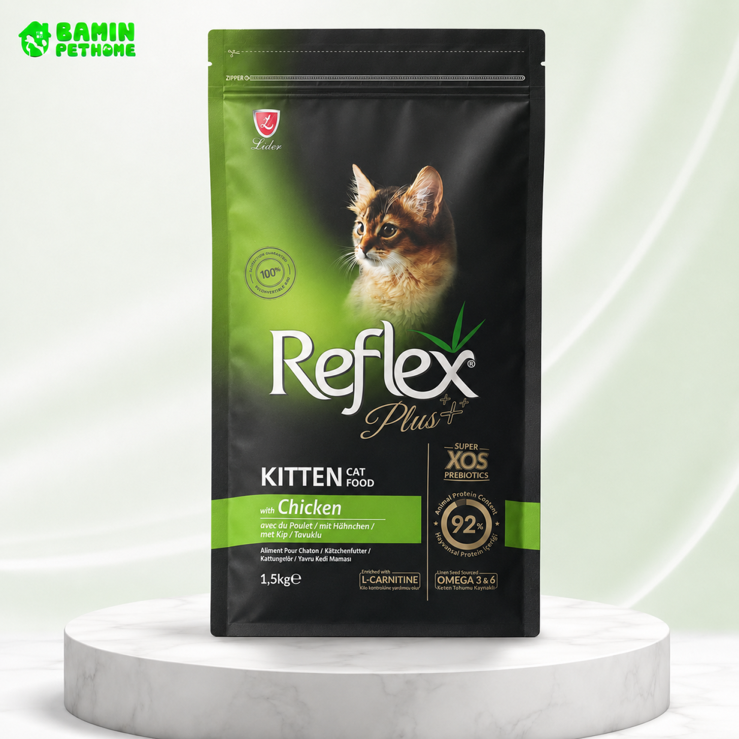 Hạt thức ăn khô Reflex Plus Kitten vị gà cao cấp 1,5kg