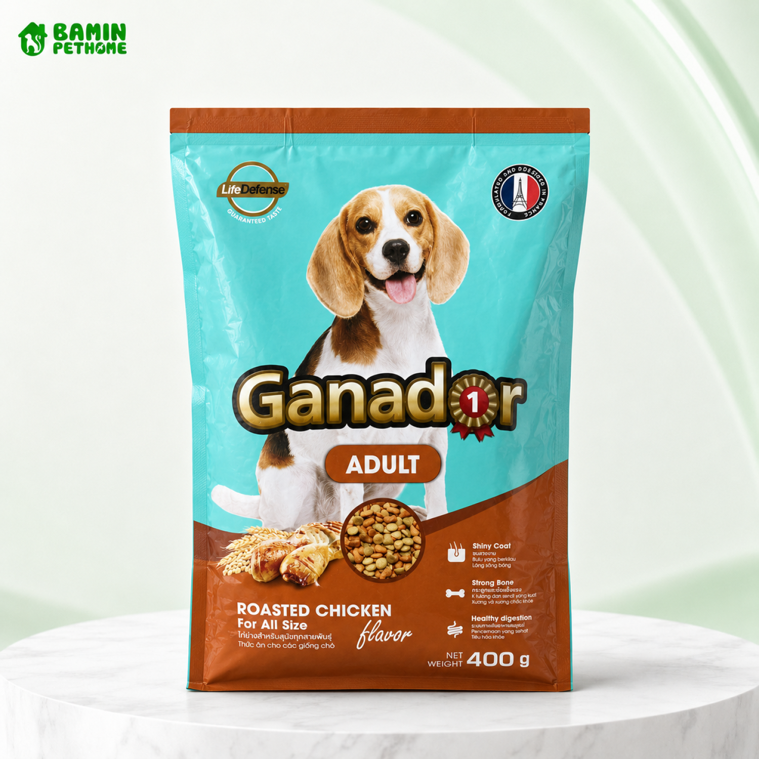 Thức ăn hạt Ganador Adult cho chó trưởng thành vị gà nướng 500g 
