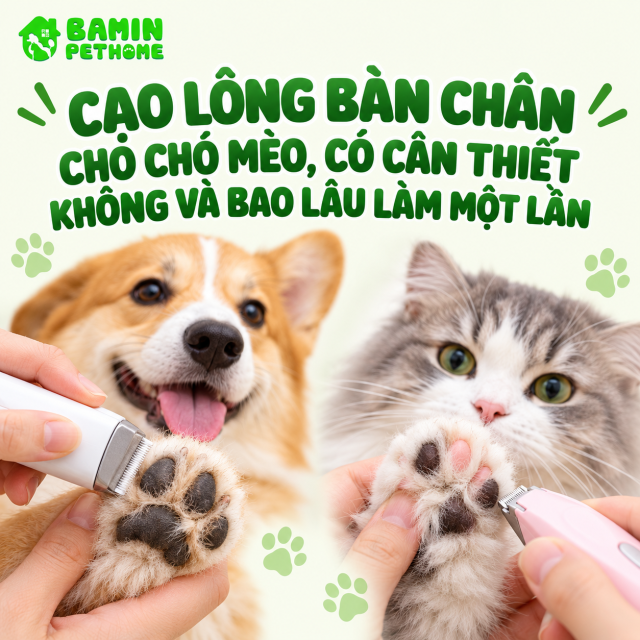 CẠO LÔNG BÀN CHÂN CHO CHÓ MÈO, CÓ CẦN THIẾT KHÔNG VÀ BAO LÂU LÀM MỘT LẦN